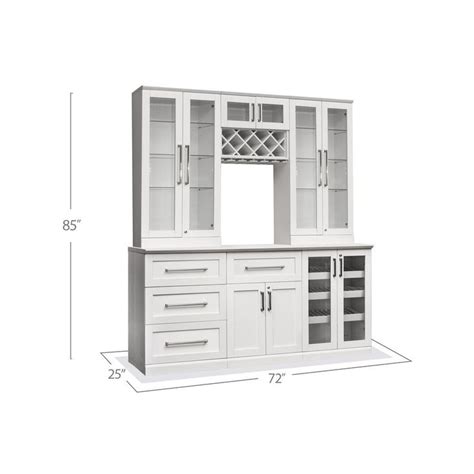 newage products home bar  piece white shaker style bar cabinet