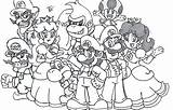 Mario Coloring Pages Luigi Super Bowser Peach Daisy Toad Bros Smash Color Print Characters Printable Library Clipart Clip Getdrawings Popular sketch template