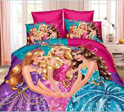 Barbie Princess Double Bedsheet Barbie Multicolor Bedding Set Etsy