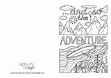Colouring Adventure Begins So Card Quotes Pages Cards Village Activity Explore Activityvillage sketch template