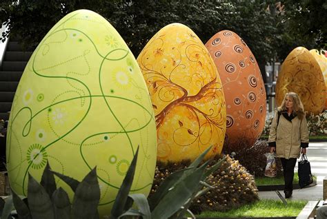 giant easter eggs  display  berlin popsugar love sex