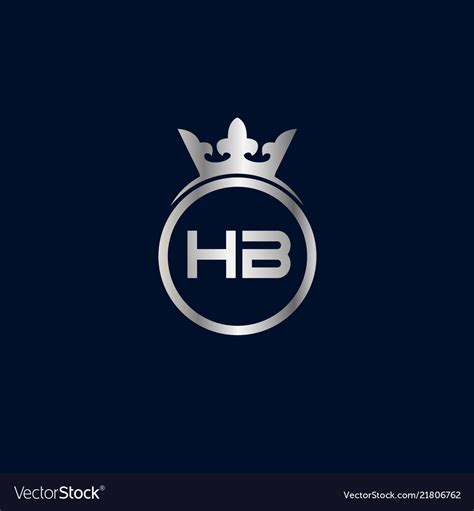 initial letter hb logo template design royalty  vector
