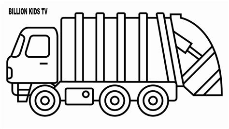 coloring pages kids garbage truck coloring pages  print