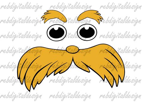 lorax mustache coloring pages