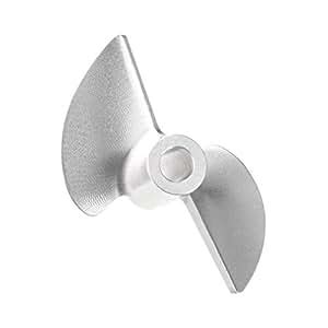 amazoncom uxcell rc boat propeller mm shaft  vanes mm  pd fan shape aluminum alloy cw