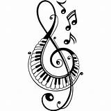 Note Musical Music Musique Tattoo Notes Stickers Musica Pour Piano Wall Musicales Clef Treble Música Tattoos Para Notas Nota Sol sketch template
