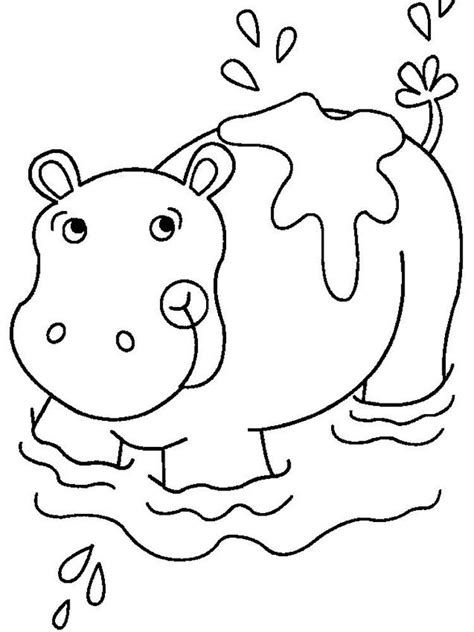 cute baby hippo coloring pages hippo   large semi aquatic mammals