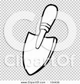 Trowel Gardeners Outline Coloring Illustration Hand Small Rf Royalty Clipart Toon Hit sketch template