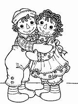 Coloring Ann Raggedy Andy Pages Printable Book Kids Adult Color Doll Printables Clip Sheets Colouring Embroidery Quilt Cartoon Patterns Dibujos sketch template