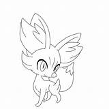 Fennekin Pokemon Coloring Pages Lineart Drawings Deviantart Sketch Larger Printablecolouringpages Credit sketch template