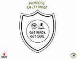 Safety Badge Child Coloring Safe sketch template