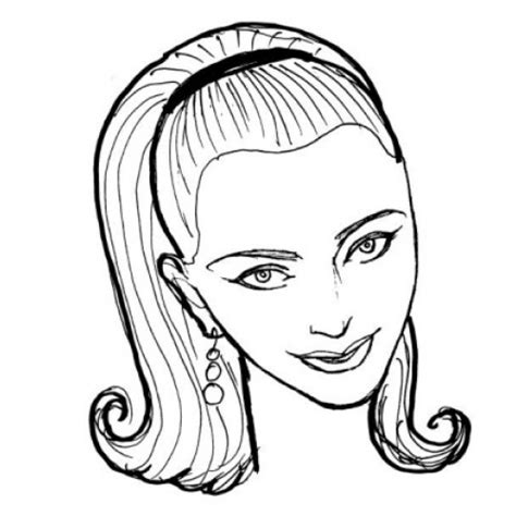 lovely  haircut coloring page coloring book