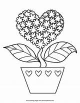 Coloring Heart Pages Flowers Flower Printable Shaped Valentines Valentine Color Kids Primarygames Mandala Popular Adult sketch template