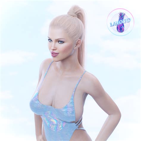 Briana Holographic Bikini Swimsuit Pin Up 1 By Lanoi3d On Deviantart