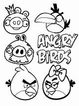 Angry Coloring Pages Bird Characters sketch template