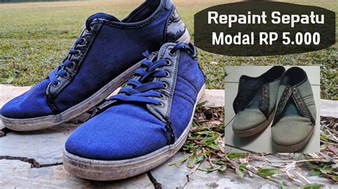 repaint sepatu  warnanya  pudar  modal rp