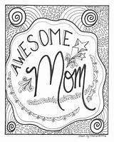 Coloring Mom Pages Mothers Printable Etsy Awesome Visit Sold sketch template