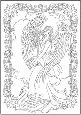 Coloring Angel Pages Adult Book Angels Dover Creative Haven Publications Elegant Doverpublications Colouring Sheets Mandala Noble Marty Fairy Printable Getcolorings sketch template