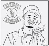 Coloring Pages Khalifa Wiz Getdrawings Bun Rapper Book sketch template