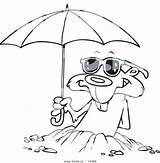 Umbrella Coloring Groundhog Beach Pages Cartoon Vector Emerging Shades Outline Getcolorings Color Getdrawings Leishman Ron sketch template