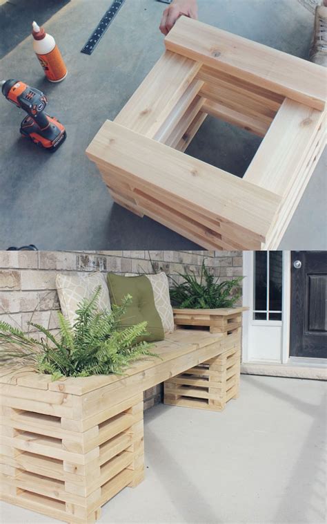 gorgeous easy diy benches indoor outdoor  piece  rainbow