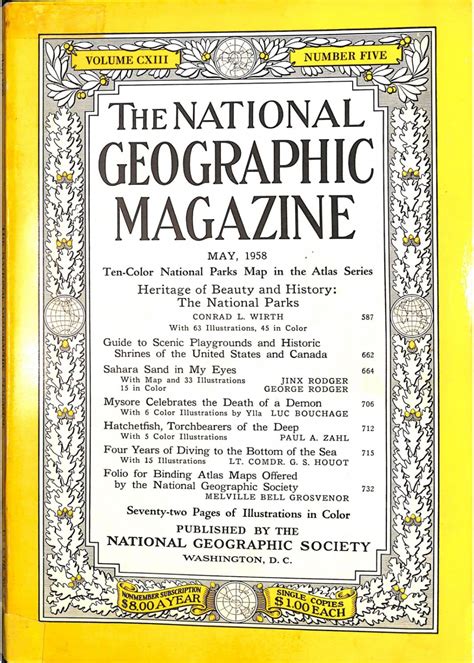 National Geographic Magazine May 1958