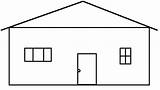 Drawing House Kids Simple Line Sketch Clipart Print Colorings Clipartmag Homes sketch template