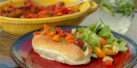 italian chorizo sausage on a bun