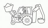 Backhoe Coloring Pages Kids Drawing Excavator Colouring Printable Digger Cartoon Printables Simple Transportation Getdrawings Cars Wuppsy Choose Board sketch template