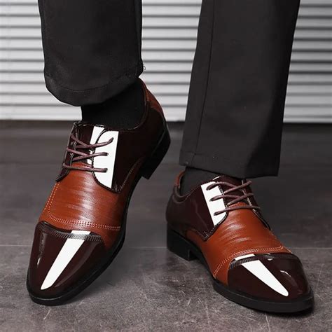 dress male shoes adult luxury leather shoes men business formal office