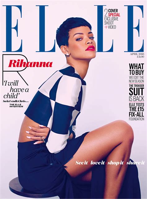 Rihanna Stars In Elle Uk S April Cover Shoot By Mariano