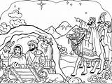 Coloring Nativity Pages Christmas Jesus Angel Sheets Printable Kids Colouring Google Lds sketch template