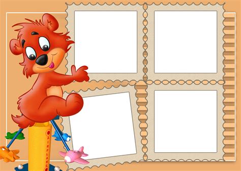 childrens picture frame template kids photo frames album template