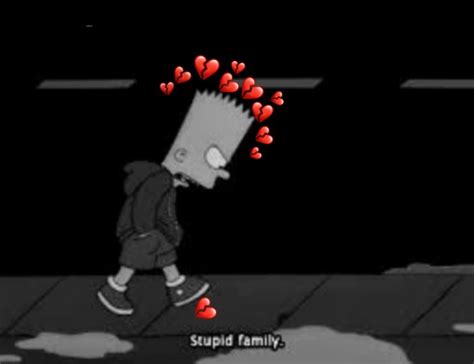 Simpsons Depressed Familly Bart Sad