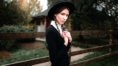 Girl Braids Hat George Chernyadev Amish Hd Wallpaper Wallpaperbetter