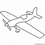 Airplane Coloring Propeller Plane Drawing Simple Kids Sketch Airplanes Easy War Basic Transportation Military Pages Line Drawings Printable Color Aeroplane sketch template