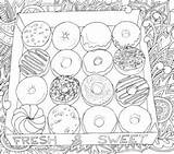 Donut Mandala Bestcoloringpagesforkids Beignet Coloriage Imprimer Doughnuts sketch template