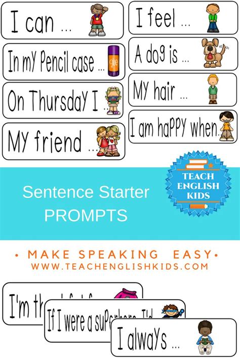 sentence starters teaching sentences