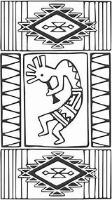 Navajo Kokopelli Southwestern Pueblo Adults sketch template