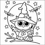 Halloween Coloring Owl Pages Printable Drawing Cartoon Color Getcolorings Print Witch Cute Colori Getdrawings Choose Board Popular Sheets sketch template