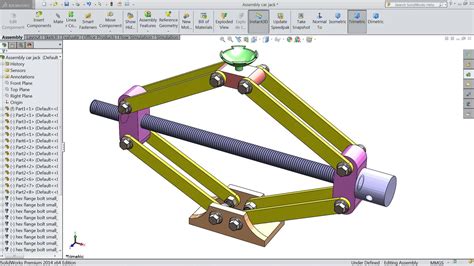 solidworks tutorial design  assembly  car jack  solidworks