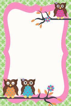 owl border writing paper owl invitations owl printables owl