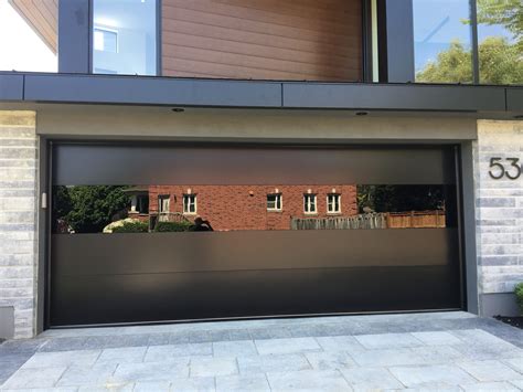 Modern Exterior Black Glass Garage Doors Modern Doors