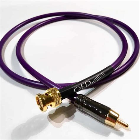 qed performance digital audio  coaxial custom bnc rca cable