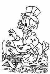 Tio Patinhas Scrooge Mcduck Fazendo Colorir Contas Uncle Brantley Try Tudodesenhos sketch template