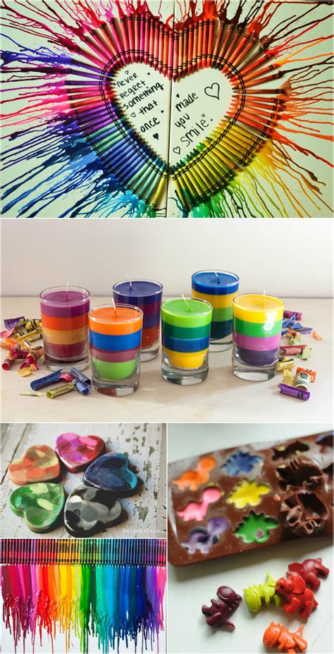 creative crayon art projects  crafts   stunningly