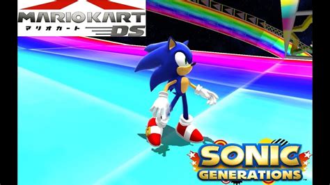 Old Sonic Generations Mario Kart Ds Rainbow Road 0