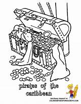 Coloring Pirates Caribbean Pages Treasure Chest Book Library Clipart sketch template