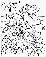 Cartoon Coloring Pages Flower Network Color Getcolorings sketch template