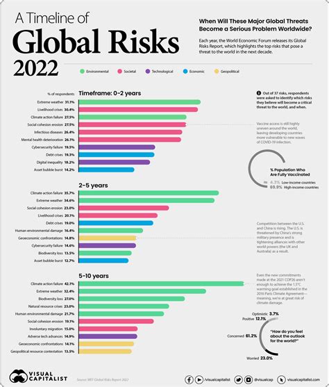 visualized    biggest global risks   world economic forum